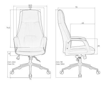 Офисное кресло для руководителей DOBRIN KEN, черный (RXT051-21) фото 10