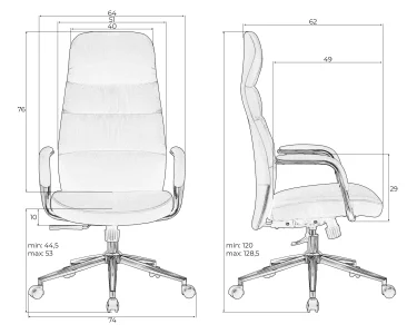 Офисное кресло для руководителей DOBRIN NERO, кирпичный (RXT051-13) фото 9