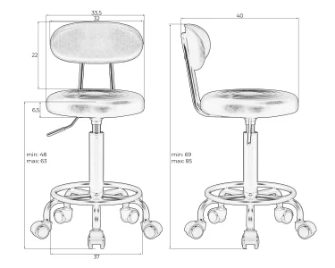 Табурет мастера DOBRIN BILLY BLACK, черный фото 9