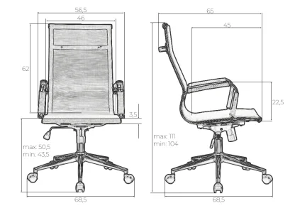 Офисное кресло для персонала DOBRIN CARTER, бежевый (22039) фото 8