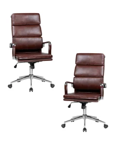 Набор 2 шт Офисное кресло для руководителей DOBRIN ARNOLD, коричневый