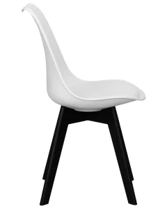 Стул обеденный DOBRIN HARRY, цвет сиденья белый (W-02), ножки пластик черные (В-03) Санкт-Петербург