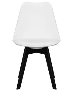 Стул обеденный DOBRIN HARRY, цвет сиденья белый (W-02), ножки пластик черные (В-03) фото 6