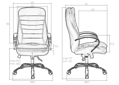Офисное кресло для руководителей DOBRIN LYNDON, чёрный фото 8