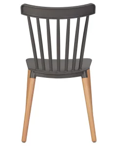 Набор 2 шт Стул обеденный DOBRIN THEO, ножки светлый бук, цвет темно-серый (GR-04) фото 6